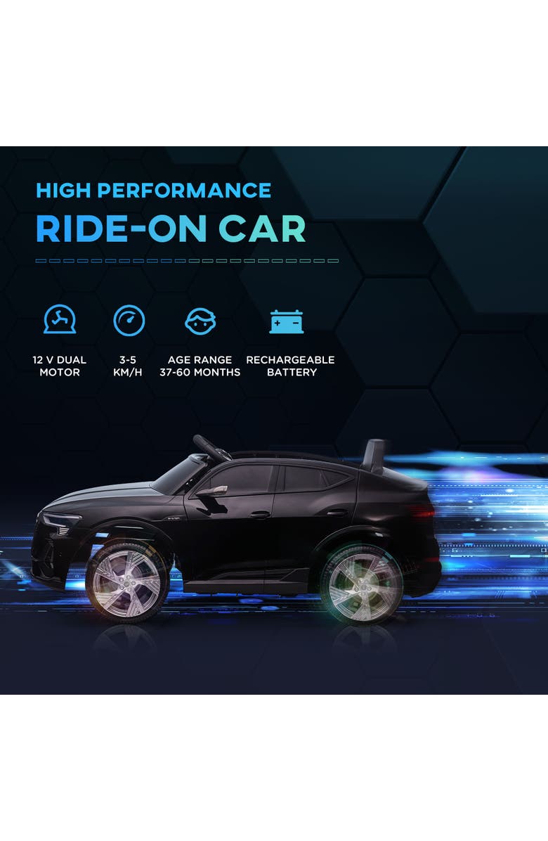 Aosom 12V Kids Electric Audi Sports Car with Parent Remote Control, Lights, Music, Horn, Alternate, color, 