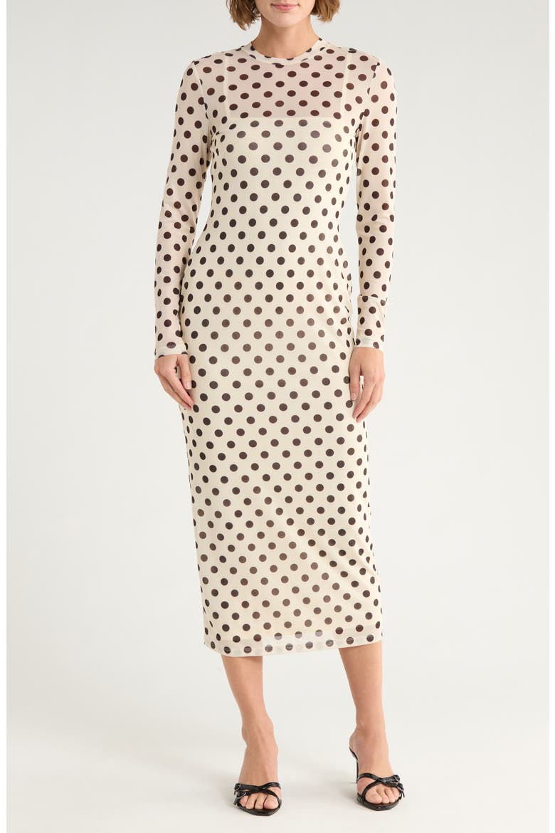 Brandi Floral Long Sleeve Dress, Main, color, CLASSIC DOTS