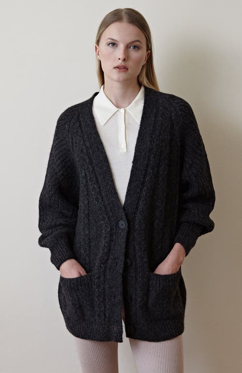 Oyun Sophia Cardigan In Caviar