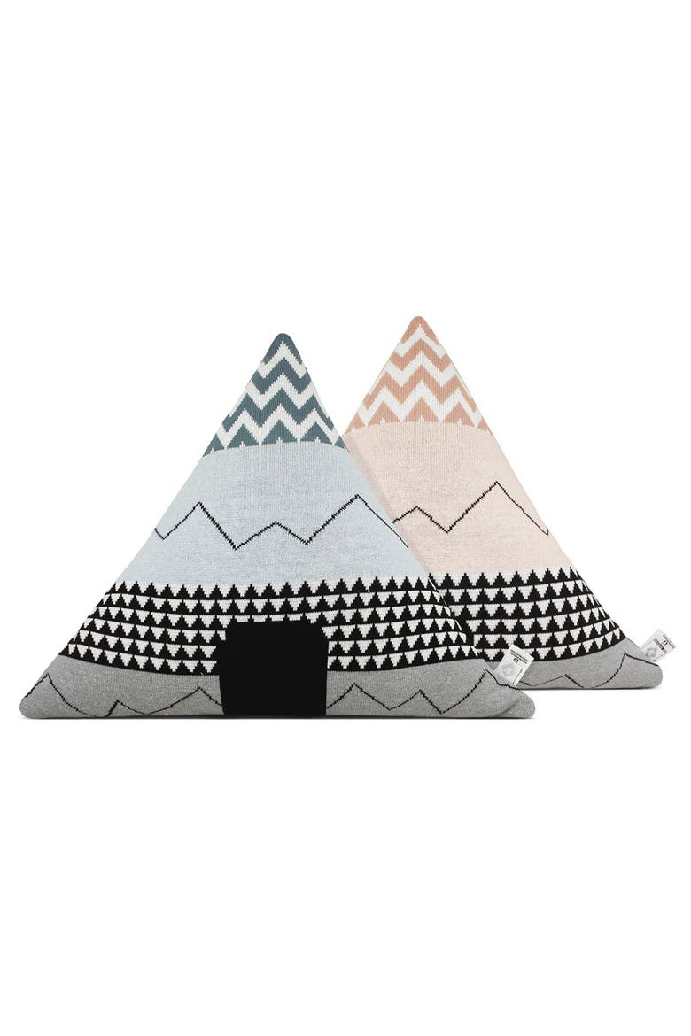 Triangle Pillow, Alternate, color, Light Blue