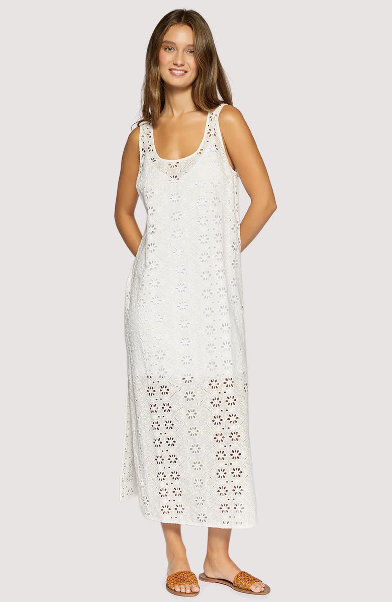 Lost + Wander Dolce Marina Eyelet Lace Maxi Dress, Alternate, color, White