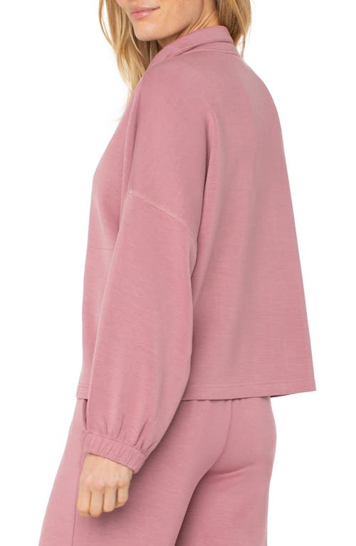 Liverpool Los Angeles Zip-up Knit Jacket In Pink