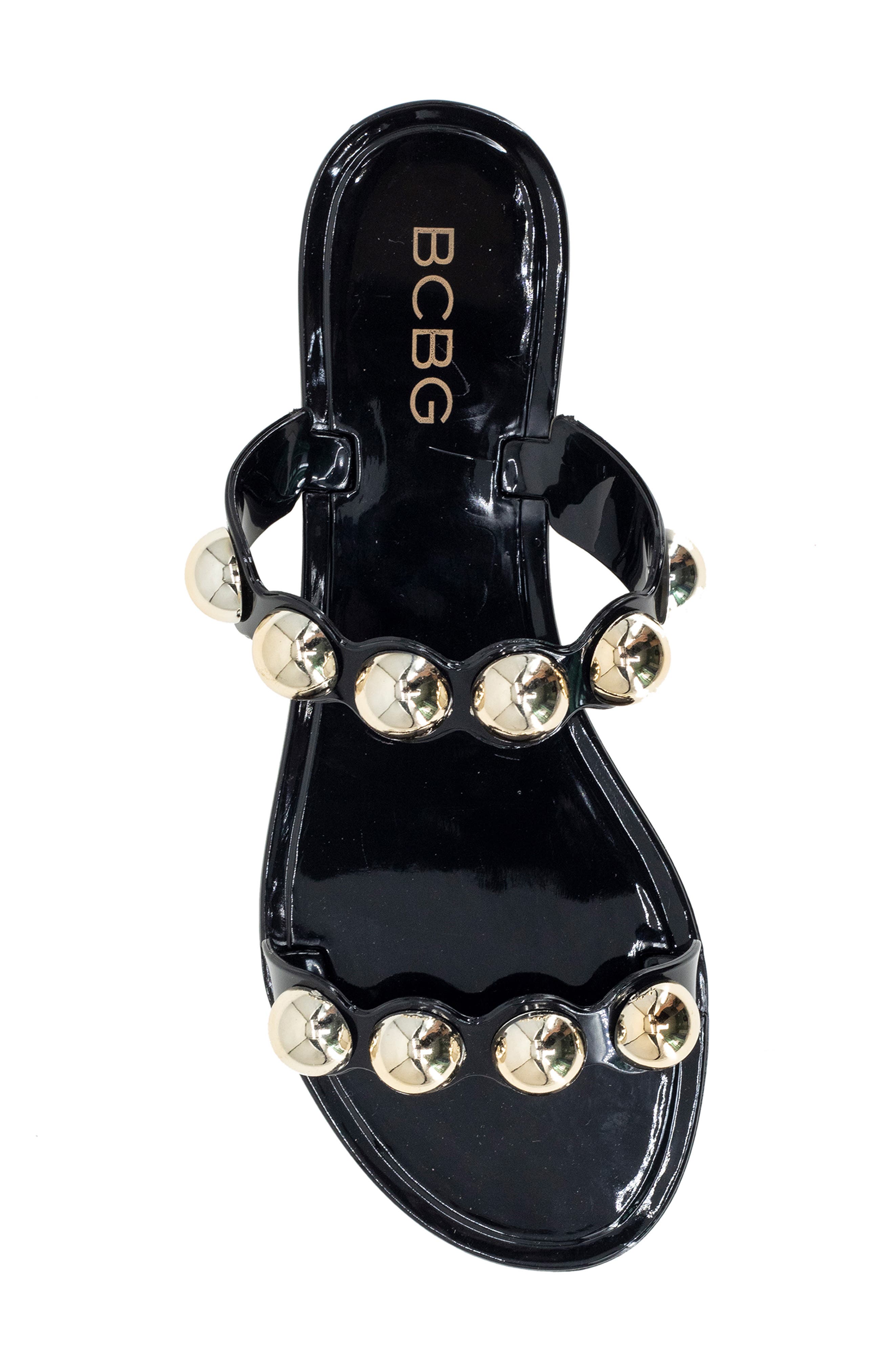 BCBGeneration Nicola Jelly Slide Sandal, Alternate, color, Black