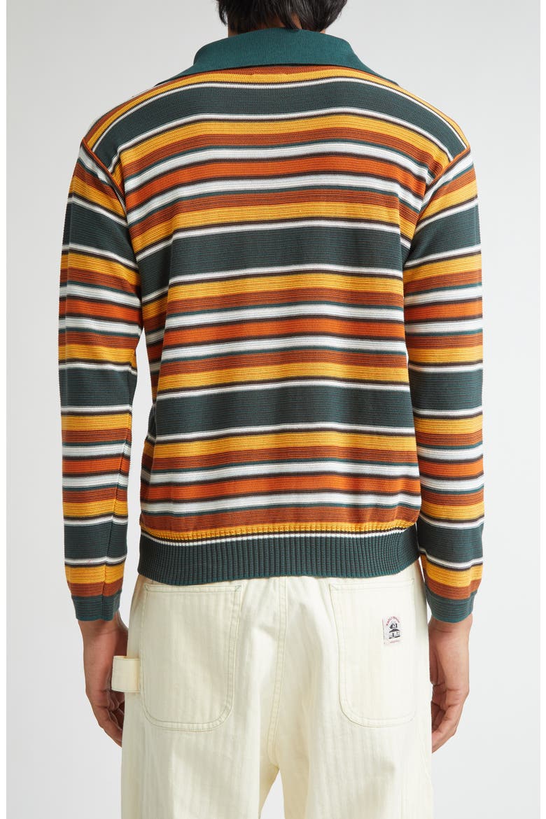 Boxy Parakeet Stripe Long Sleeve Polo, Alternate, color, MULTICOLOR