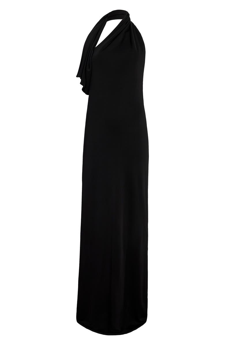 Khaite Roza Scarf Detail Jersey Gown, Alternate, color, 