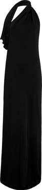 Khaite Roza Scarf Detail Jersey Gown