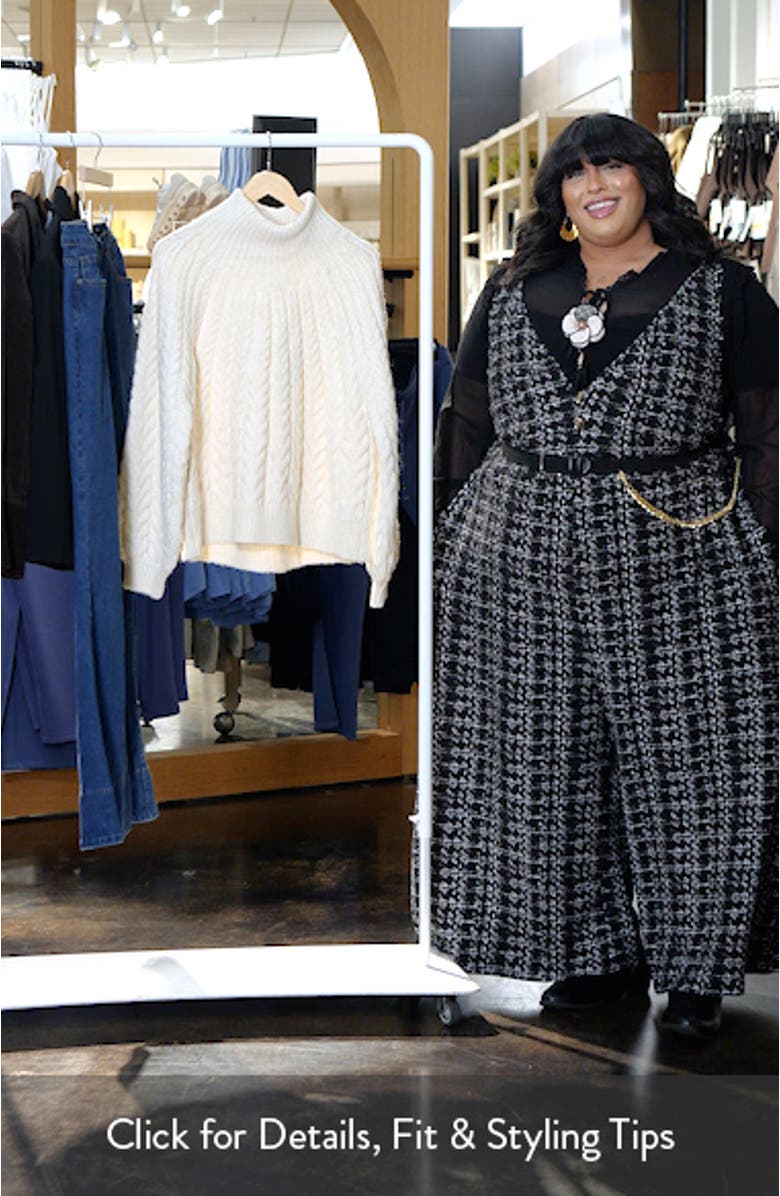 Frost Cable Stitch Turtleneck Alpaca Blend Sweater, sales video thumbnail