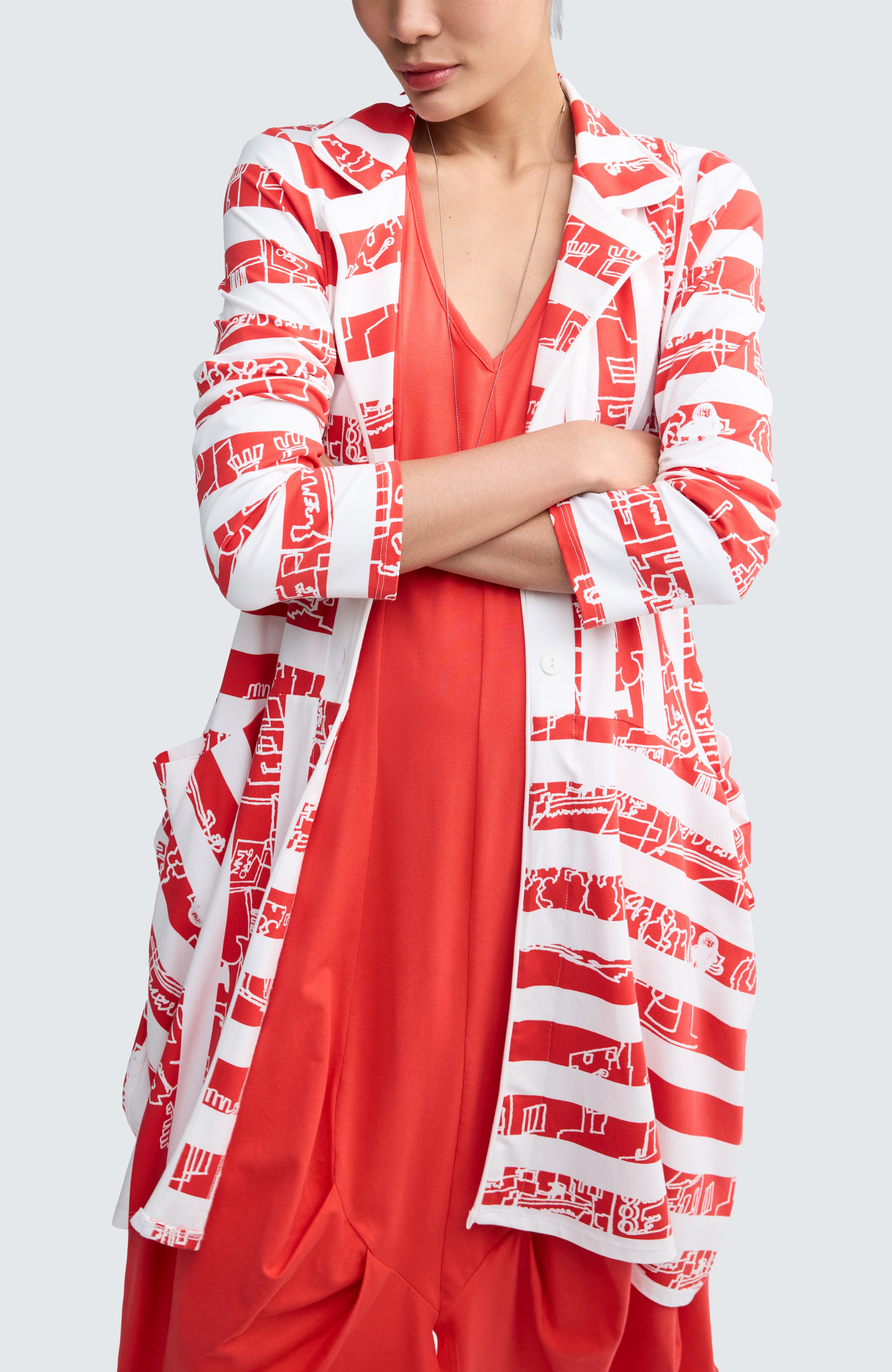 Vespera Striped Voluminous Jacket - image 5