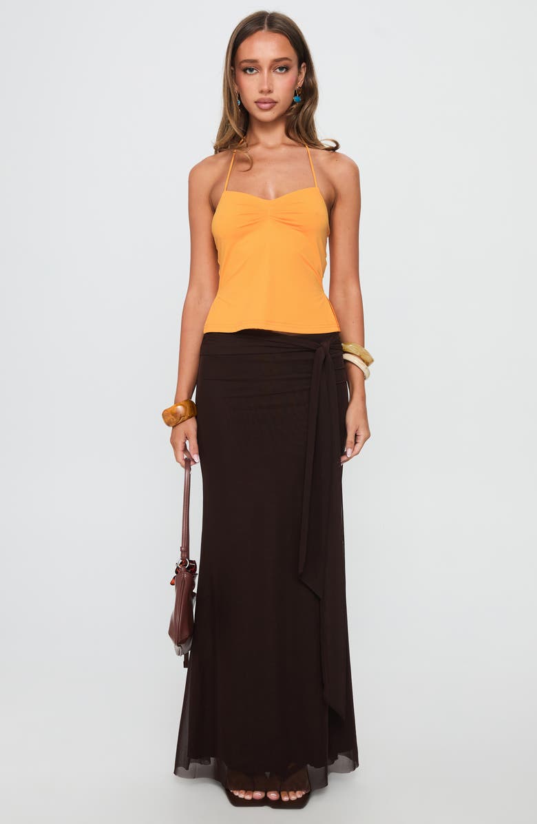 Princess Polly Rehna Halter Top, Alternate, color, Orange