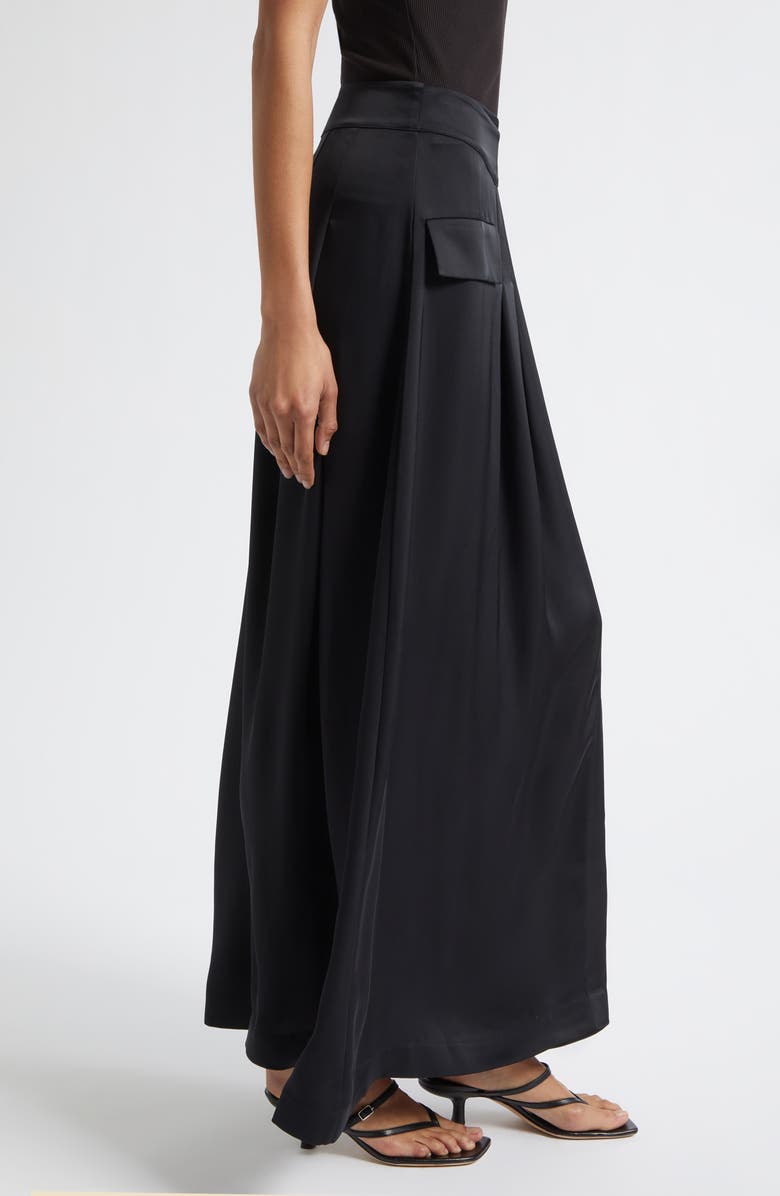 Ramy Brook Faux Wrap Maxi Skirt, Alternate, color, Black