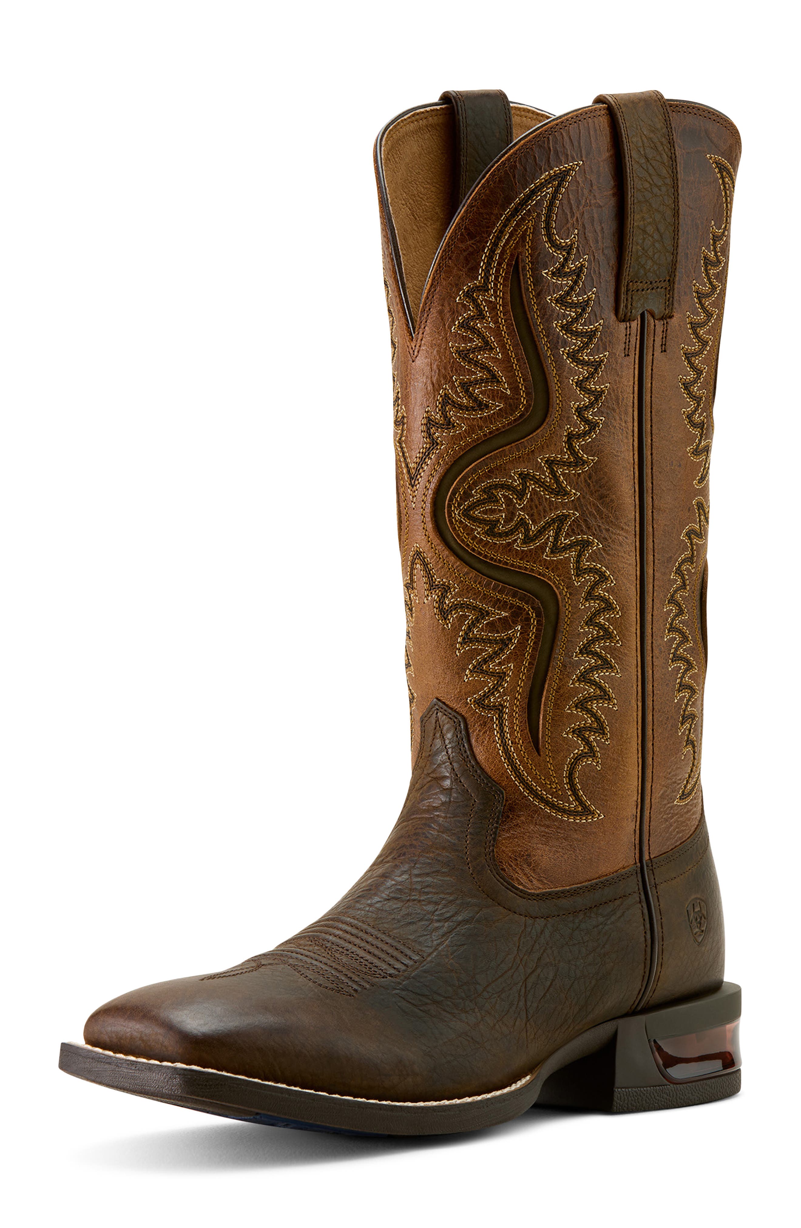 Captivate Wide Square Toe Cowboy Boot, Alternate, color, BROWN