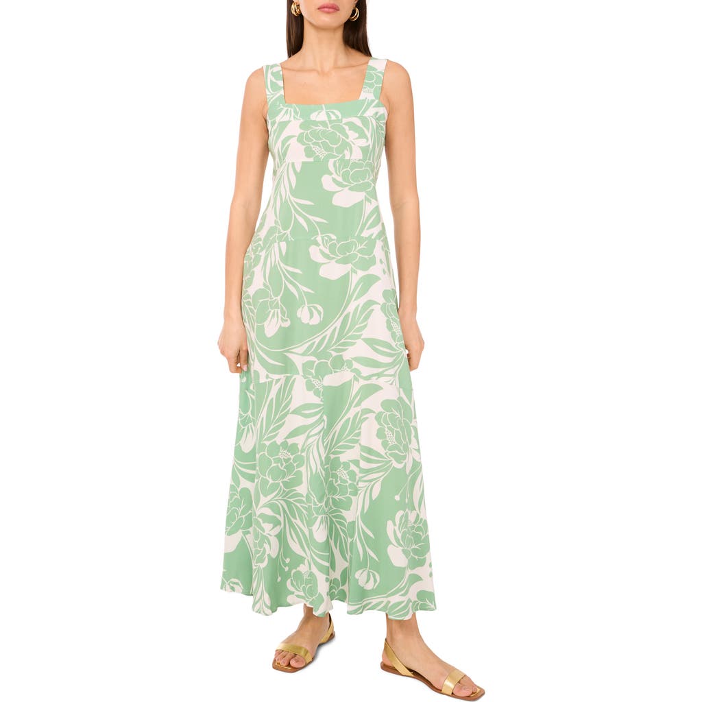 Vince Camuto Printed Square Neck Maxi Sundress