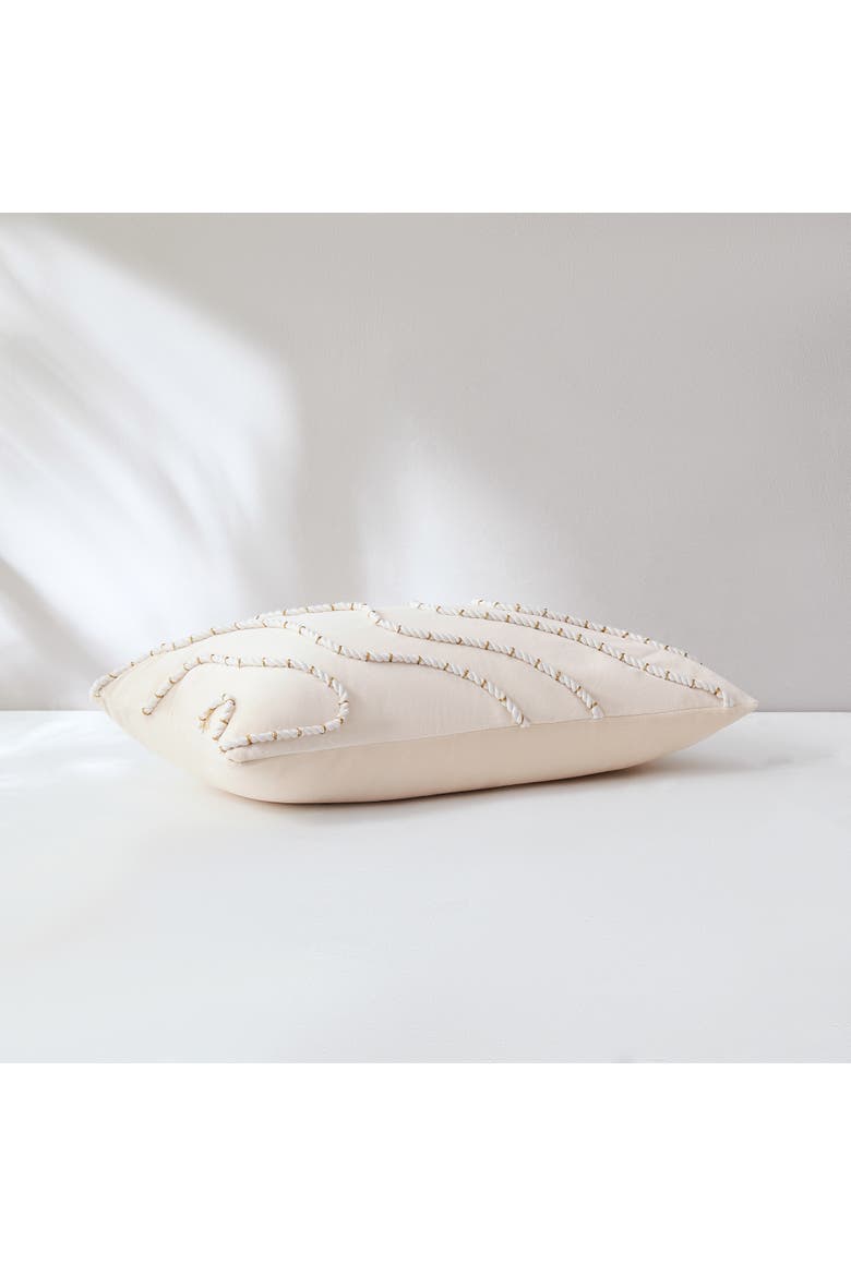 Yara Cotton Pillow Cover, Alternate, color, Cream