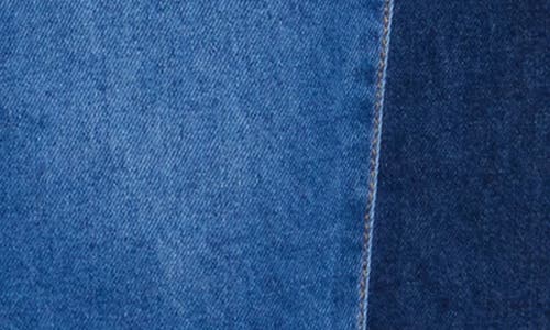 Flying Angel Two Tone Frayed Hem Barrel Jeans In Multi
