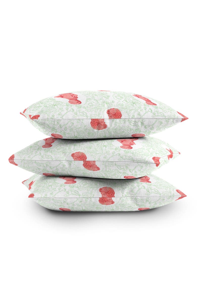 Deny Designs Bust Pattern Square Throw Pillow, Alternate, color, Green