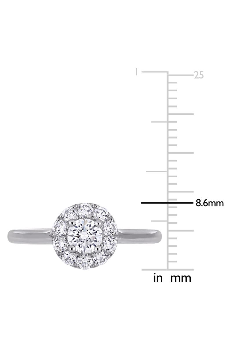 5/8 CTW Lab-Grown Diamond Halo Ring 14k, Alternate, color, White Gold