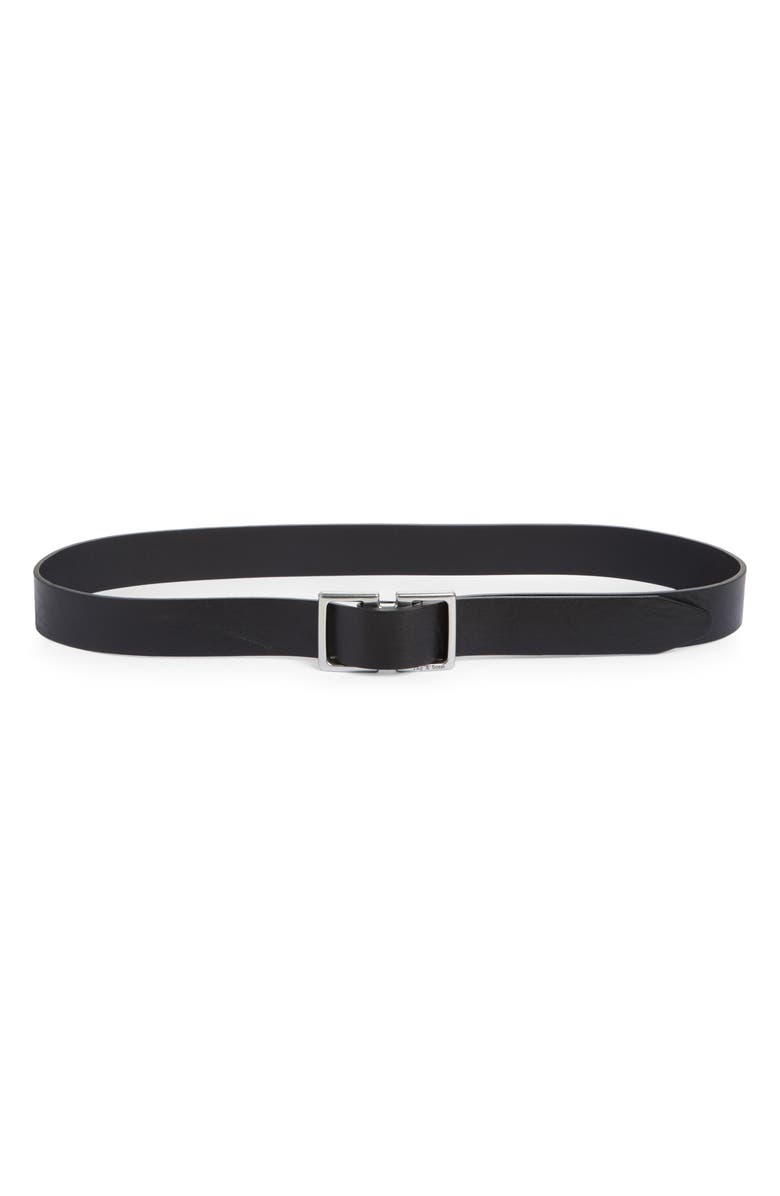 rag & bone Harlow Leather Belt, Main, color, Black
