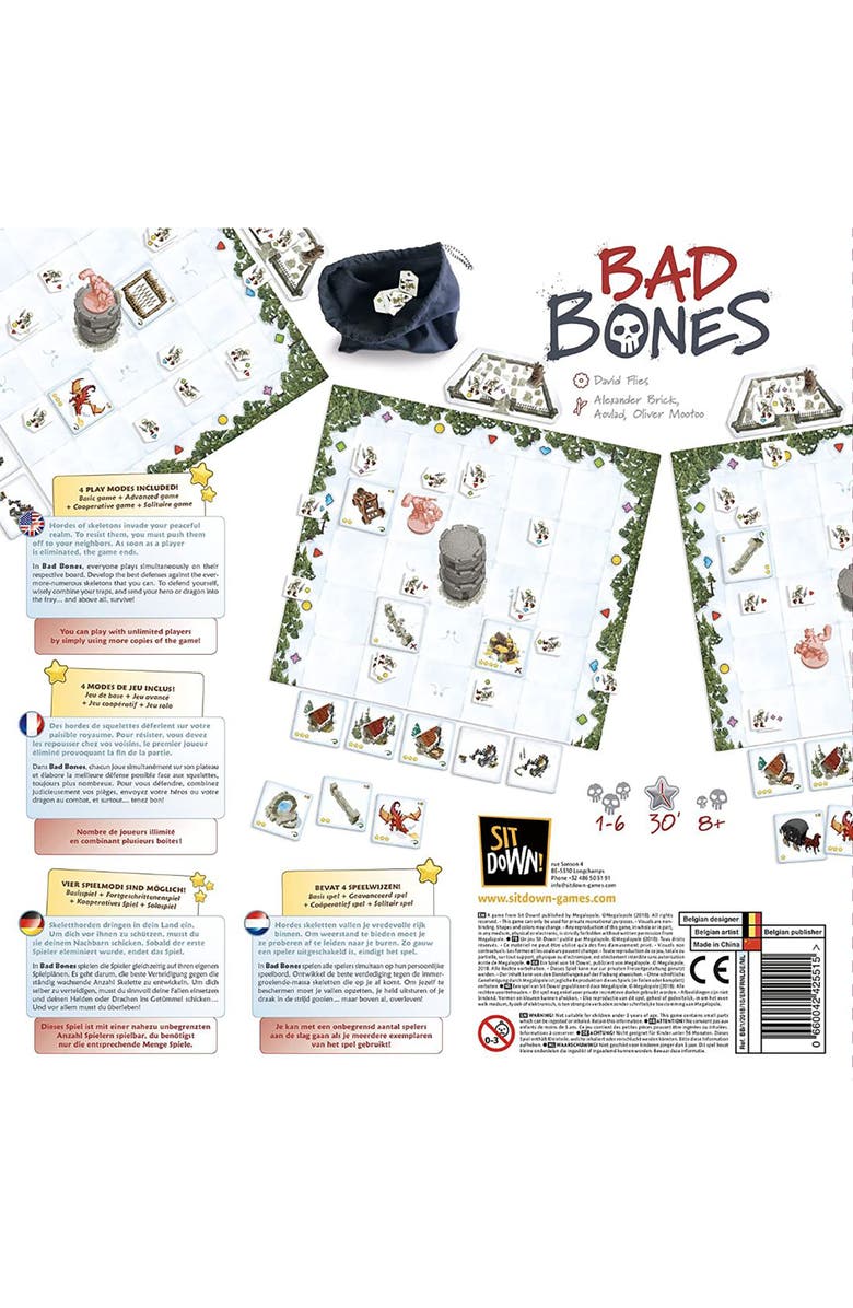 Sit Down! Bad Bones, Family Board Game, Ages 8+, Alternate, color, Multicolored