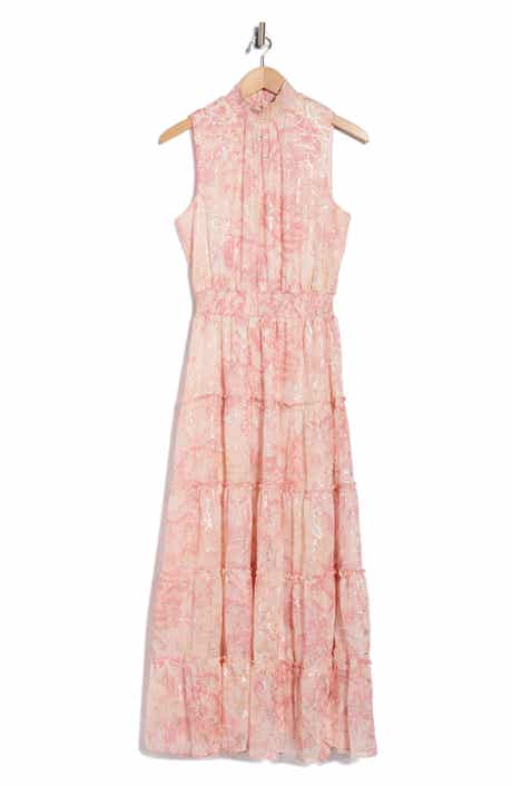 Halogen® High Neck Tiered Maxi Dress