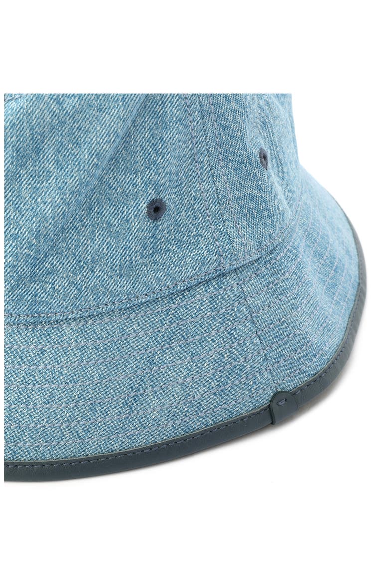 Embroidered Logo Denim Bucket Hat, Alternate, color, INDIGO