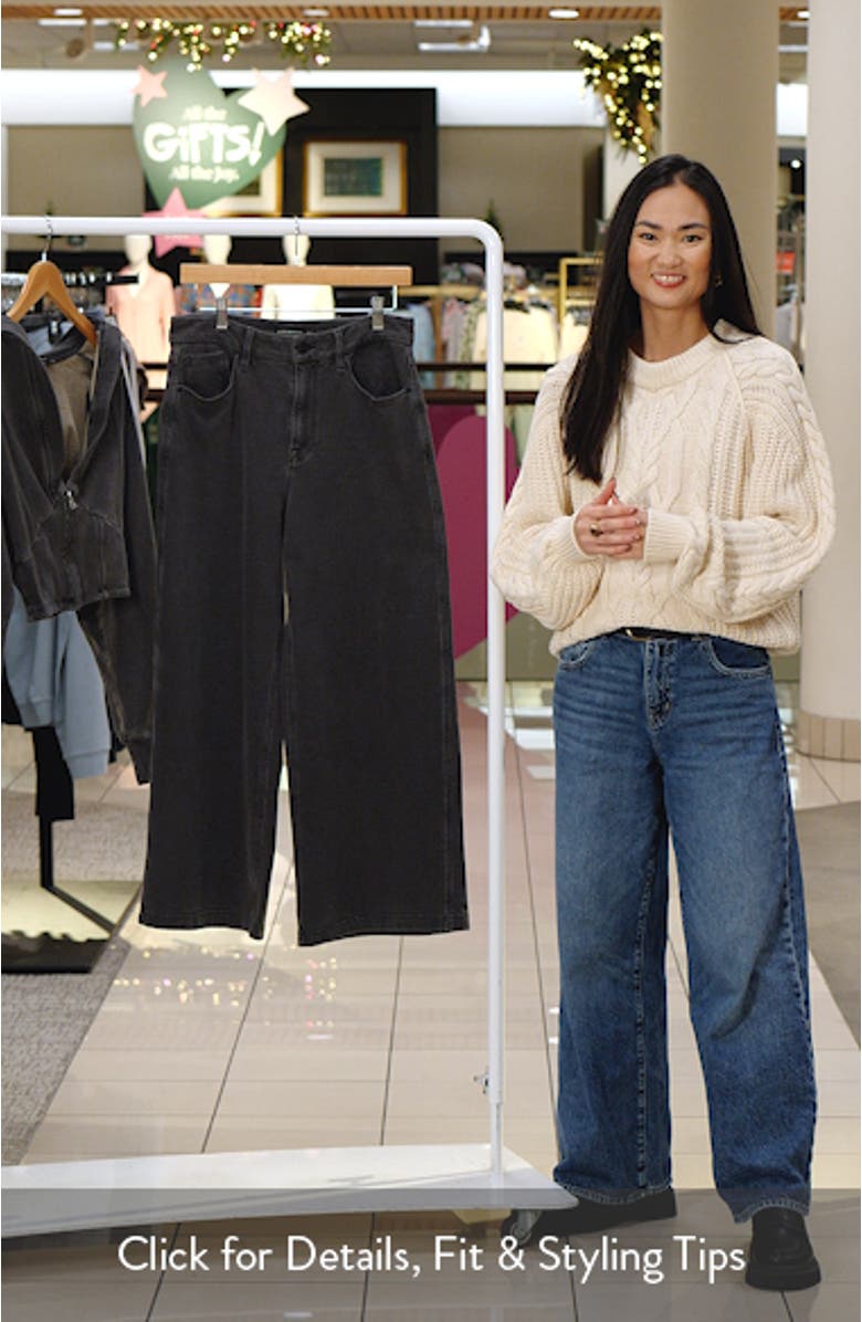 Jeanius Good Skate High Waist Crop Wide Leg Jeans, sales video thumbnail