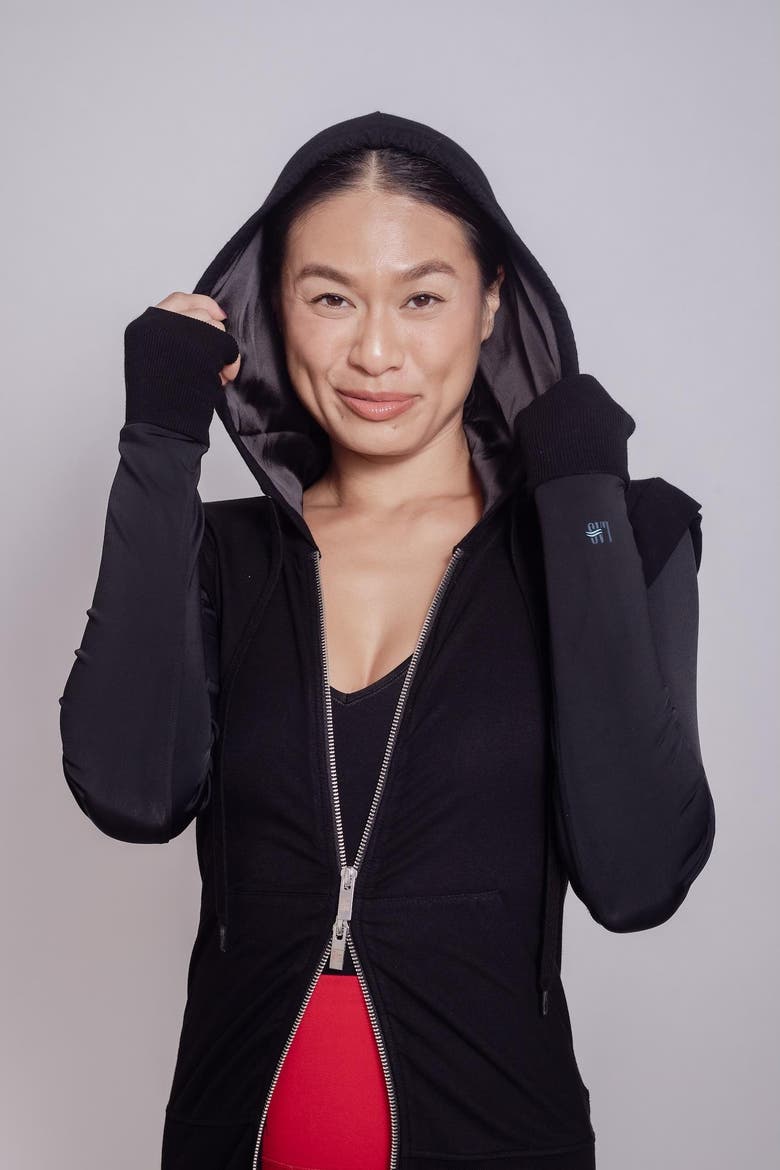 Com-pressi-on Me Hybrid Hoodie, Alternate, color, Black