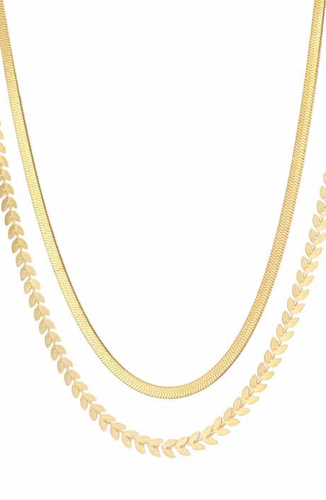 18k Yellow Gold Plated Necklace Set