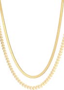 Adornia 18k Yellow Gold Plated Necklace Set