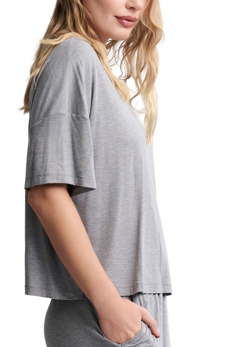 Barefoot Dreams<sup>®</sup> Boxy Jersey T-Shirt, Alternate, color, Dark Heather Gray