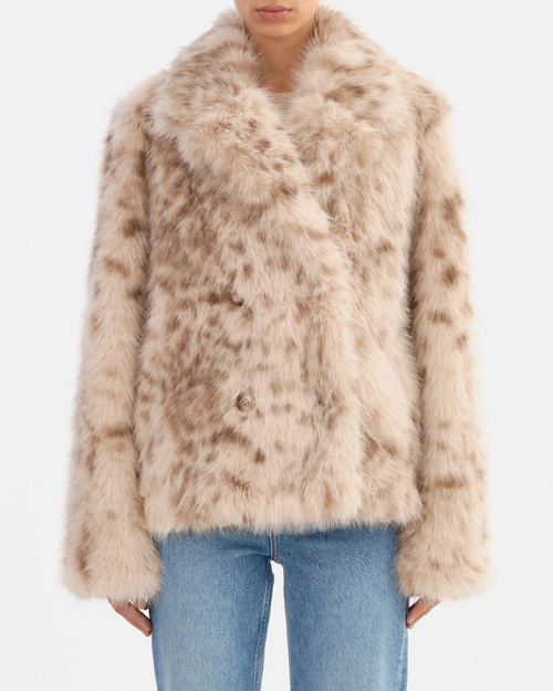 Lamarque Ravenna | Faux Fur Coat In Neutral
