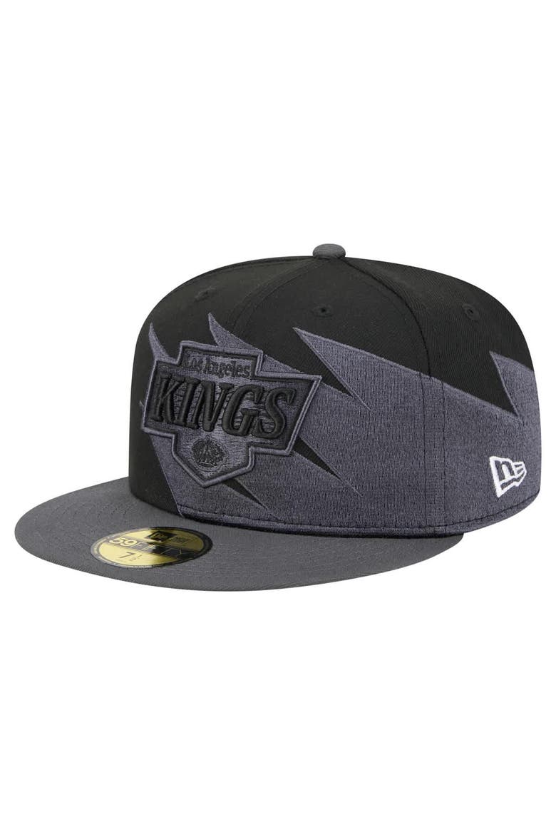 Men's New Era  Black Los Angeles Kings Spikes 59FIFTY Fitted Hat, Main, color, Black