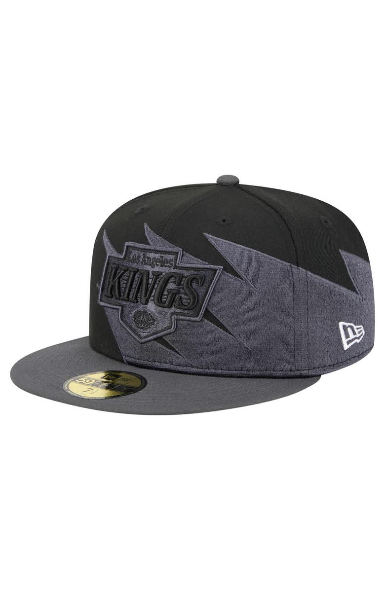 New Era Men's New Era  Black Los Angeles Kings Spikes 59FIFTY Fitted Hat, Main, color, Black
