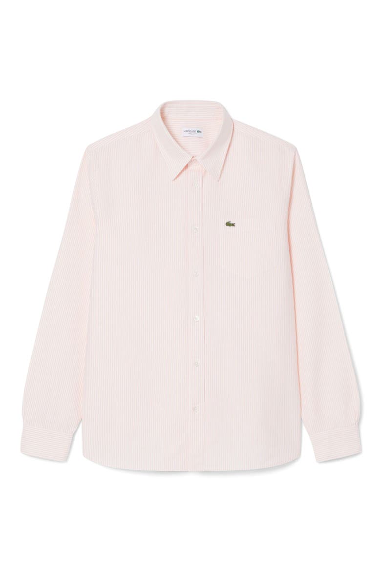 Essentials Stripe Cotton Button-Up Oxford Shirt, Alternate, color, MIAMI/ WHITE