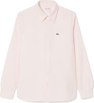 Lacoste Essentials Stripe Cotton Button-Up Oxford Shirt