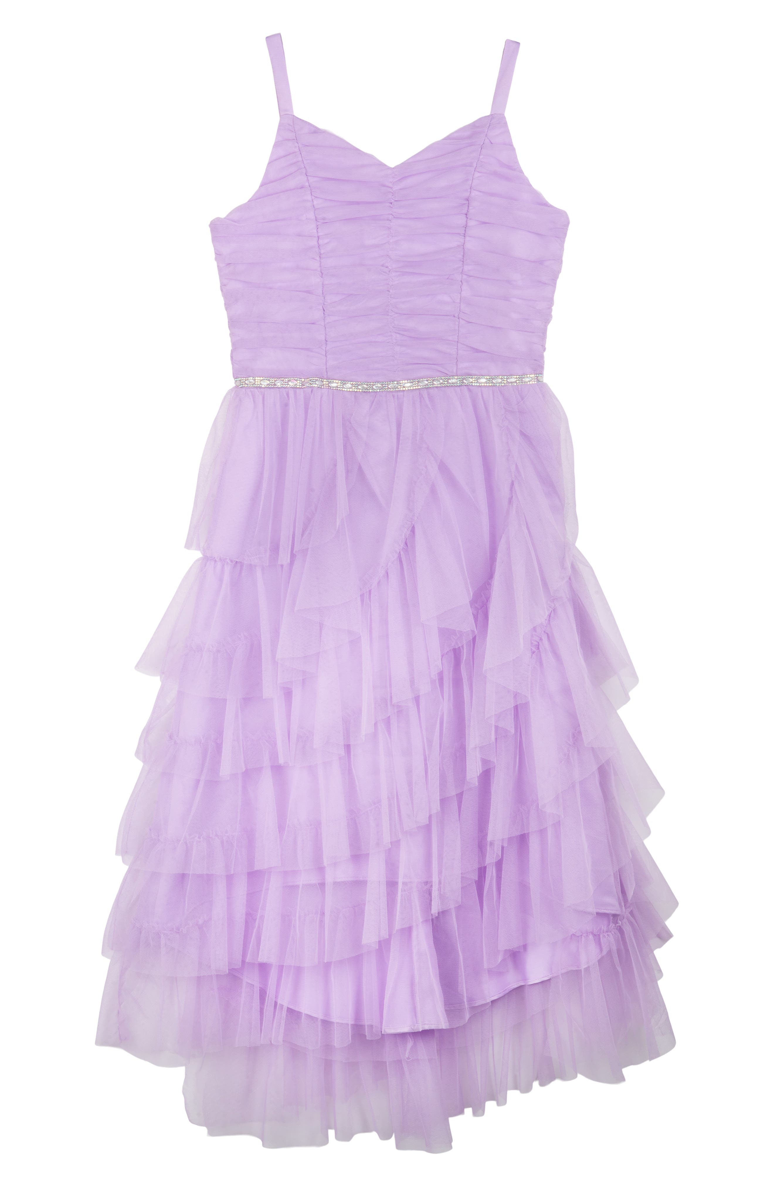 Rare Editions Kids' Ruched Embellished Party Dress