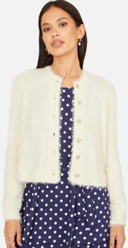 Yumi Eyelash Knit Long Sleeve Cardigan