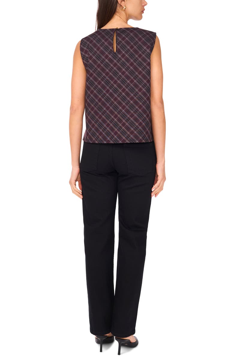Vince Camuto Plaid Shell, Alternate, color, Rich Black