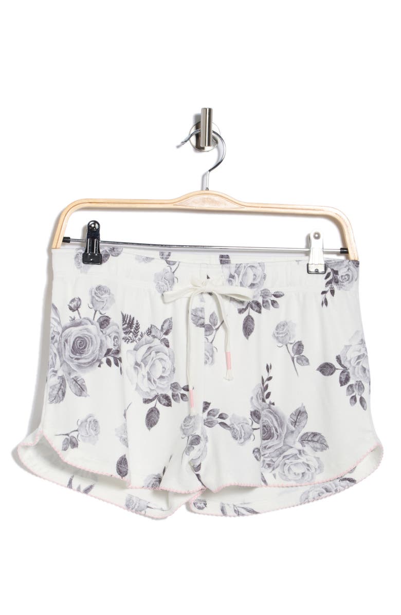 PJ Salvage Feeling Loved Pajama Shorts, Alternate, color, Ivory