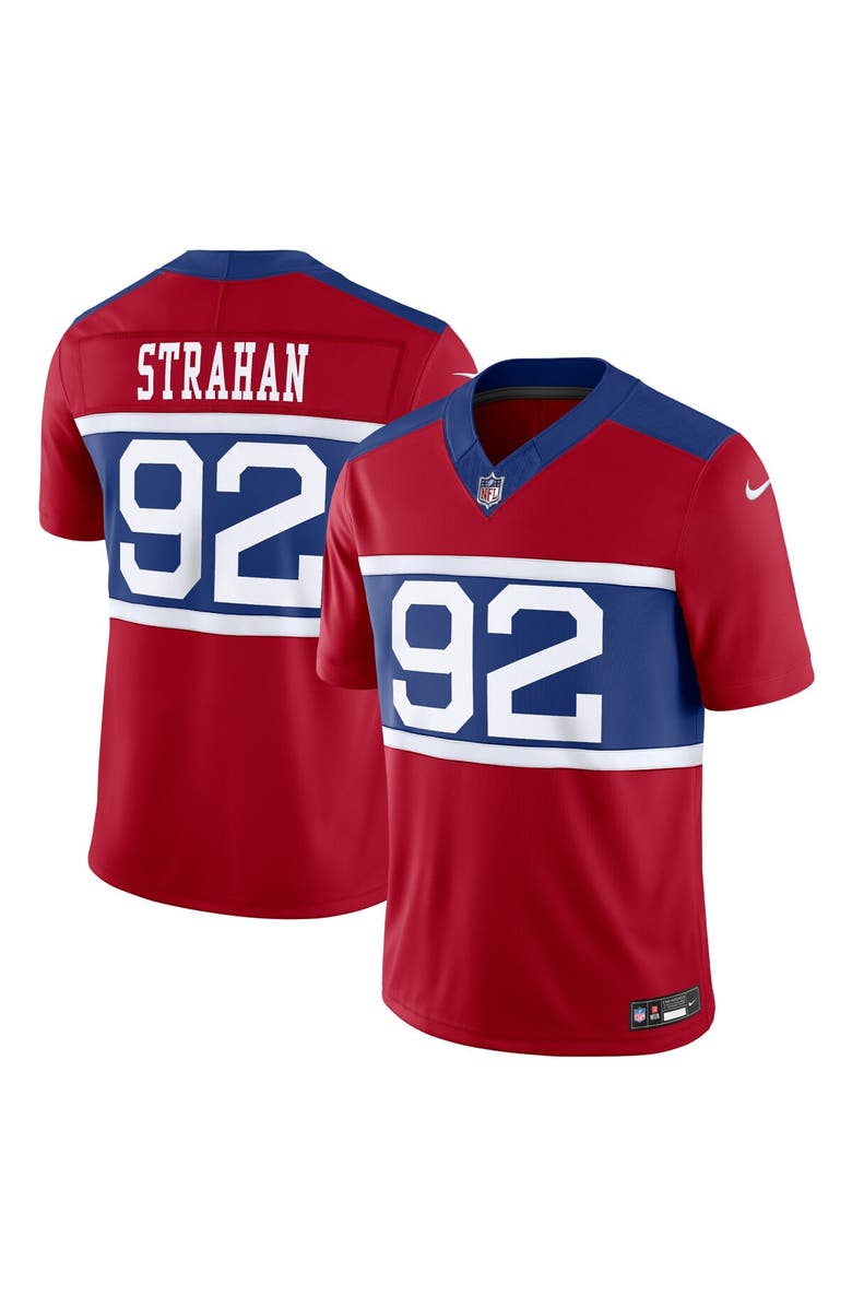 Nike Men's Nike Michael Strahan Century Red New York Giants Alternate Vapor F.U.S.E. Retired Player Limited Jersey, Main, color, Red