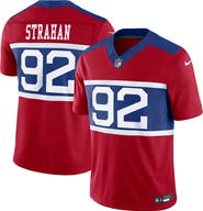 Nike Men's Nike Michael Strahan Century Red New York Giants Alternate Vapor F.U.S.E. Retired Player Limited Jersey