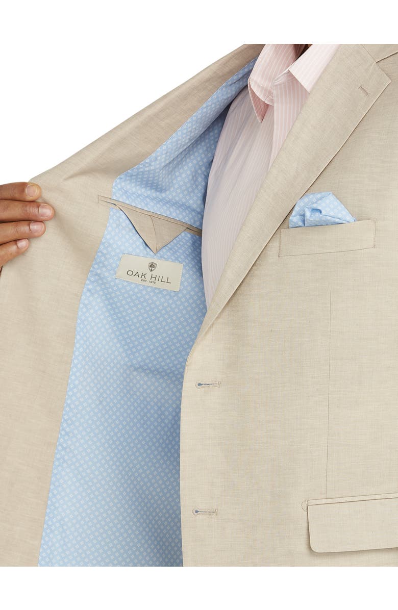 Oak Hill by DXL Jacket-Relaxer Linen-Blend Suit Jacket, Alternate, color, Flax