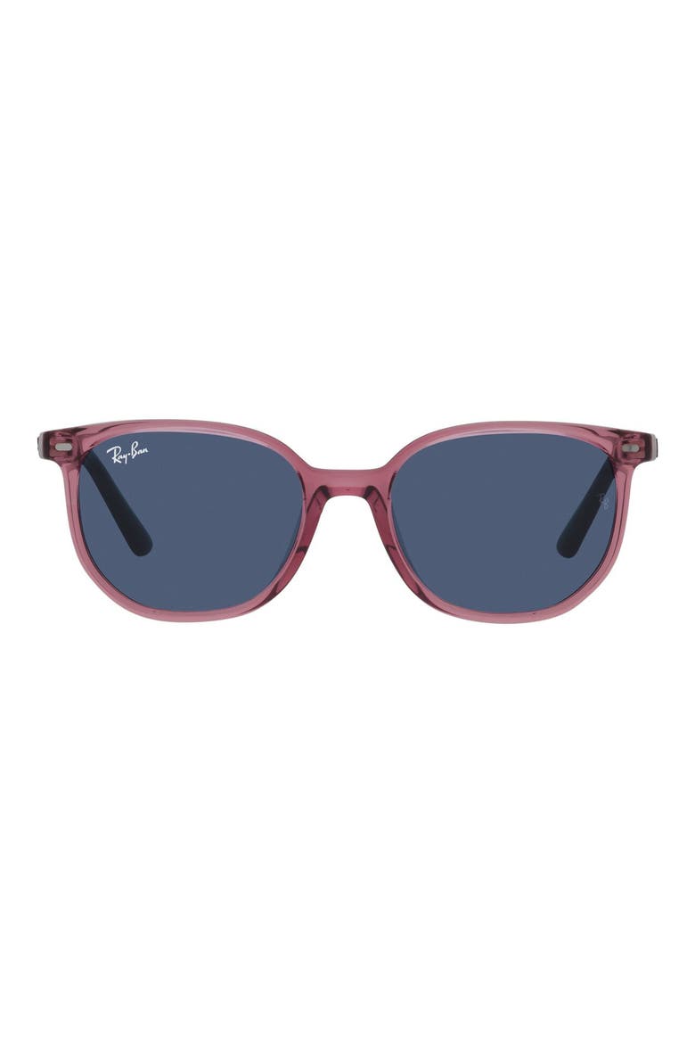 Kids' Elliot Junior 46mm Square Sunglasses, Main, color, TRANS PINK