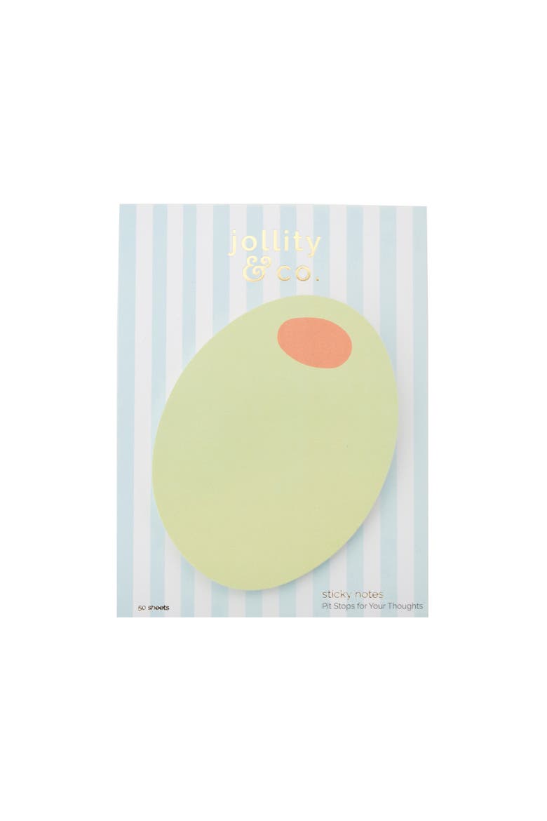 Novelty Shaped Sticky Notes, Main, color, Olive