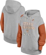 Nike Women's Nike Heather Gray/Texas Orange Texas Longhorns Oversized Legacy Phoenix Pullover Hoodie