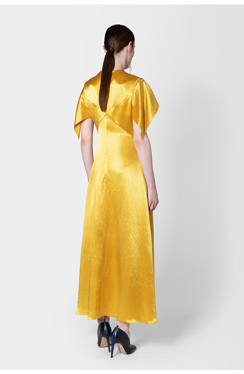 Roksanda Sola Textured Satin Maxi Dress, Alternate, color, Maravilla