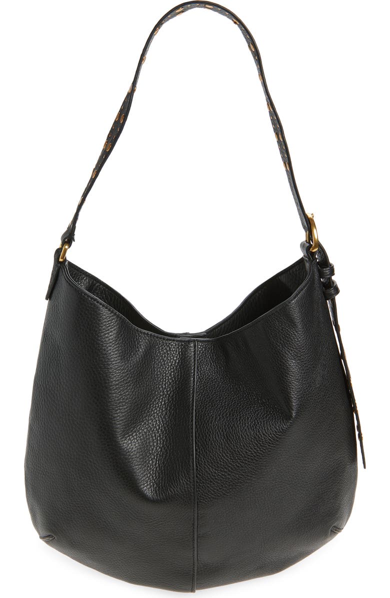 Rebecca Minkoff Naomi Leather Hobo Bag, Main, color, Black