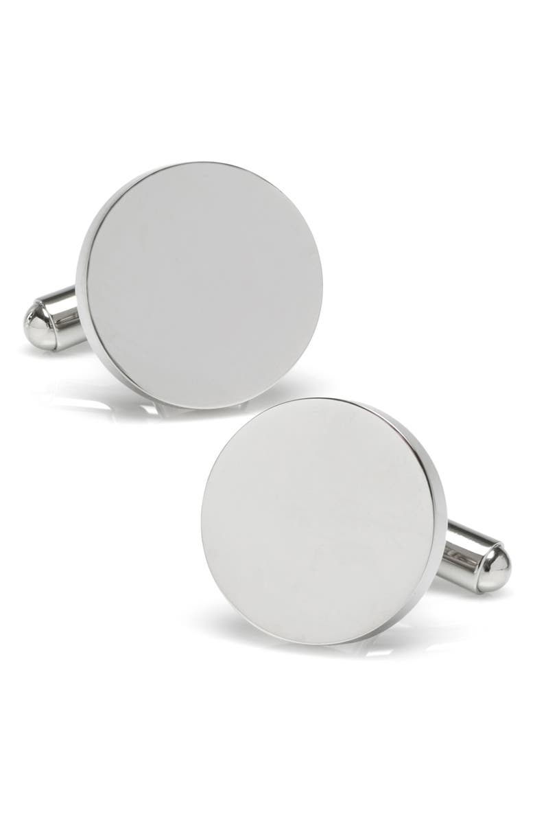 Cufflinks, Inc. Round Infinity Engravable Stainless Steel Cuff Links, Main, color, 