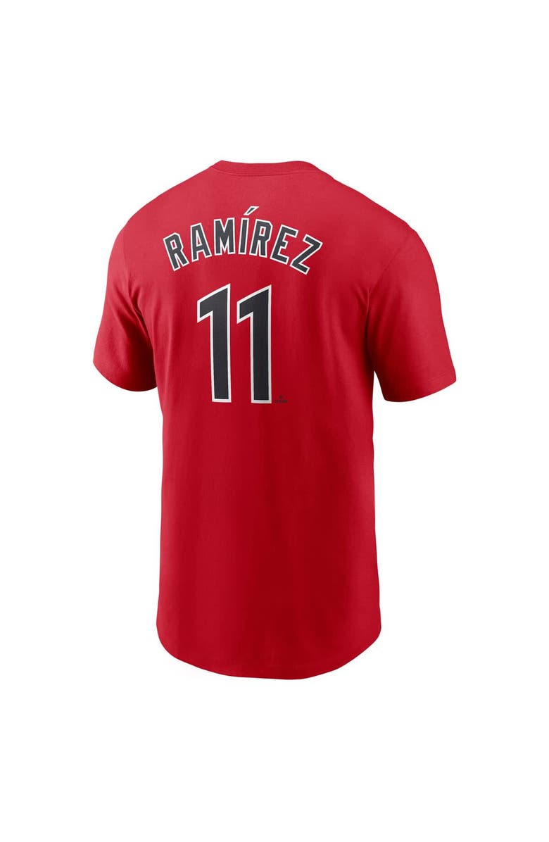 Nike Men's Nike Jose Ramirez Red Cleveland Guardians Fuse Name & Number T-Shirt, Alternate, color, Red