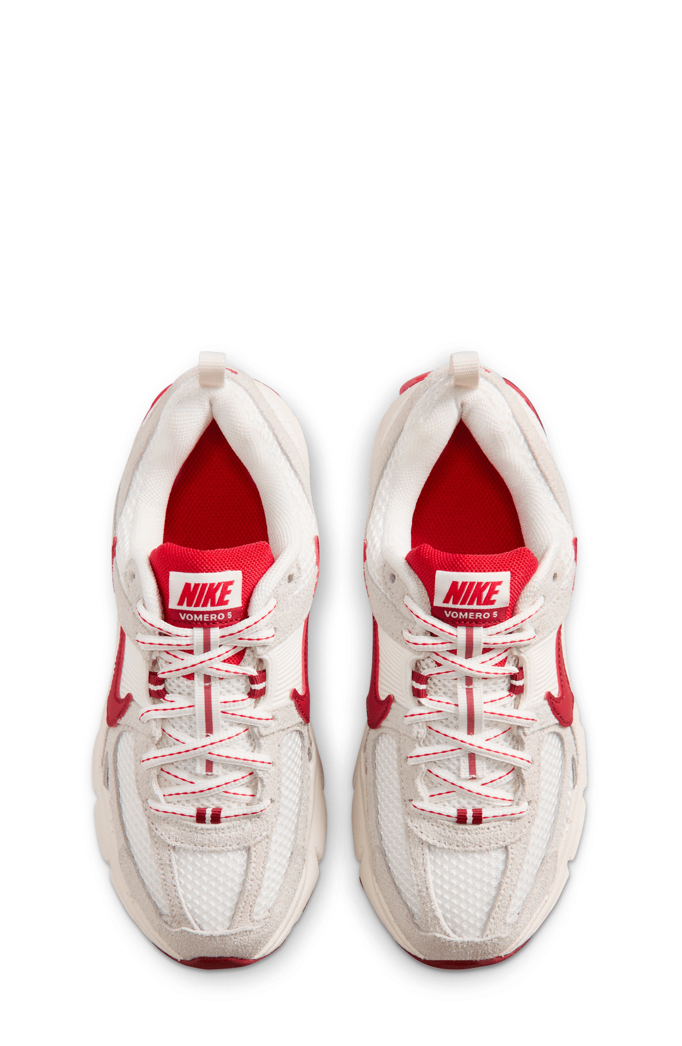 Nike Kids' Vomero 5 SE Sneaker, Alternate, color, Sail/ Crimson/ University Red