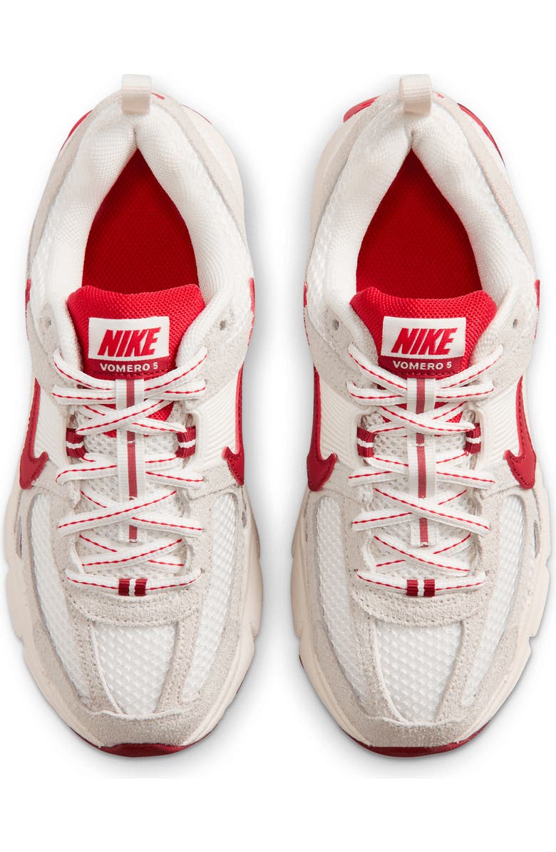 Nike Kids' Vomero 5 SE Sneaker, Alternate, color, Sail/ Crimson/ University Red